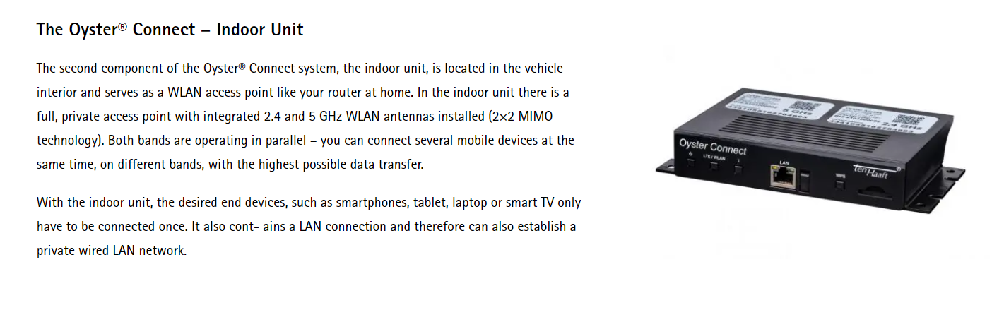 Oyster Connect 4G WIFI system for motorhomes and caravans banner 5